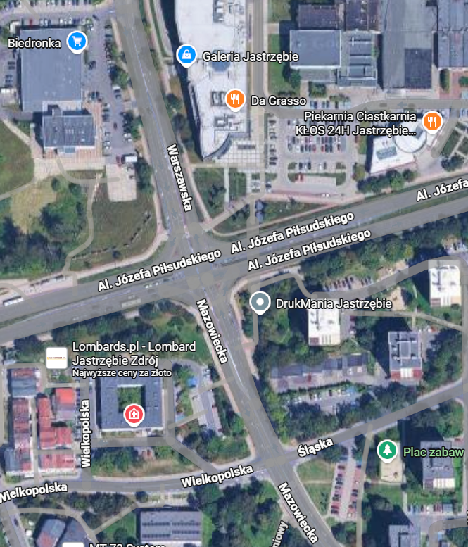 Mapa lokalizacji DrukMania Jastrzębie przy ulicy Mazowieckiej
